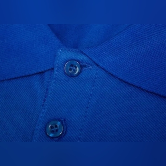 Bigdude Men's Plain Polo Shirt Royal Blue Size 8XL - Picture 3 of 4